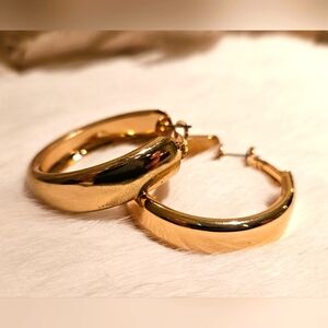 Gold Tone Hoop Earrings
